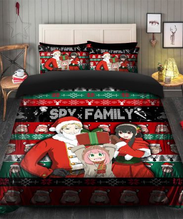 Spy X Family Christmas Bedding Set Duvet Cover And 2 Pillowcases