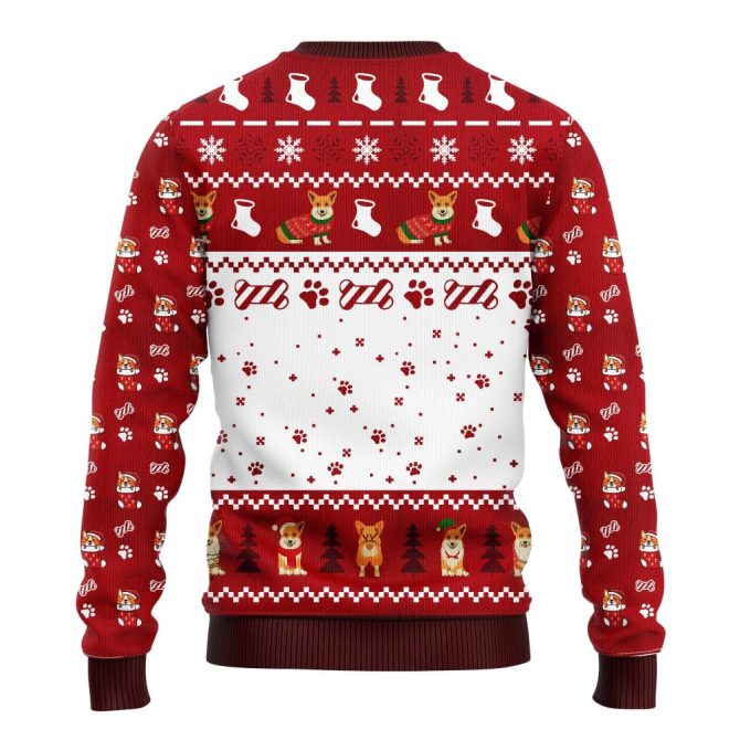 Corgi Santa Ugly Christmas Sweater - Festive Holiday Dog Knit Pullover - Image 2