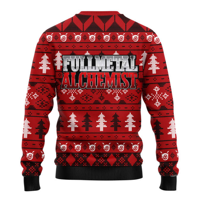 Cozy Red Alchemy Christmas Sweater – Unique Festive Holiday Knit For Fans - Image 2