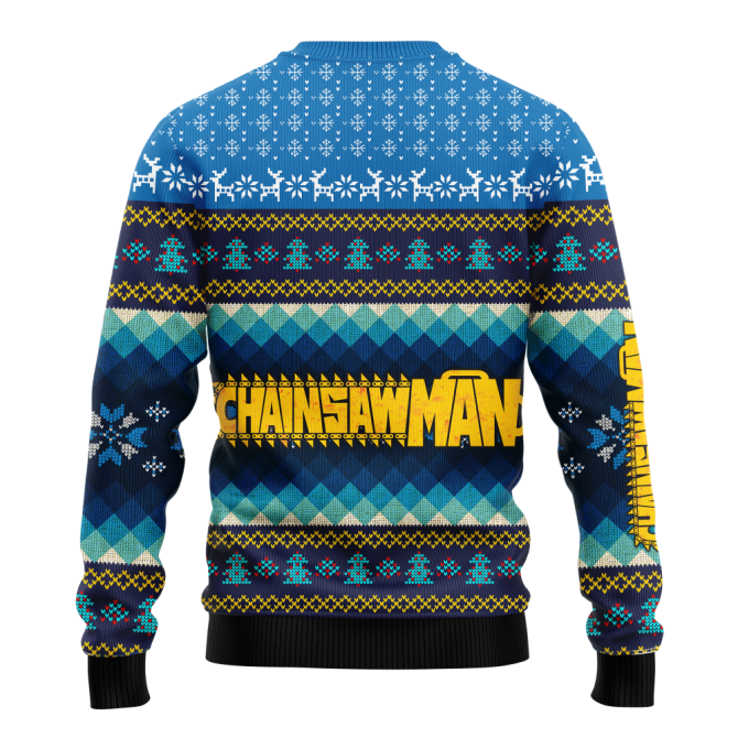 Chainsaw Man Ugly Christmas Sweater - Festive Anime Fan Apparel Gift - Image 2