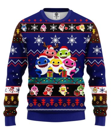 Baby Shark Ugly Christmas Sweater Blue 1 Amazing Gift Idea Thanksgiving Gift