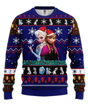Festive Frozen Sweater ? Cozy Christmas Style With Elsa & Anna Design ? Perfect Holiday Gift For Kids & Fans