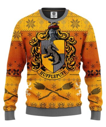 Cozy Hufflepuff Crest Sweater - Perfect Gift For Harry Potter Fans - Unisex & Warm!