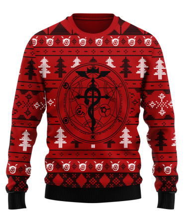 Cozy Red Alchemy Christmas Sweater – Unique Festive Holiday Knit For Fans