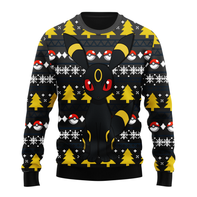 Cozy Pokémon-Themed Ugly Christmas Sweater - Festive Holiday Wear For Fans