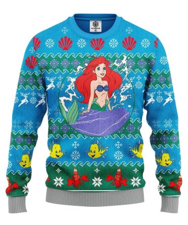 Magical Mermaid Ugly Christmas Ugly Christmas Sweater ? Festive Ariel Design For Holiday Cheer!
