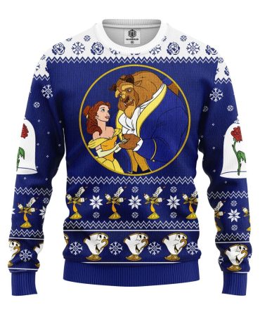 Beauty And The Beast Ugly Christmas Sweater Amazing Gift Idea Thanksgiving Gift