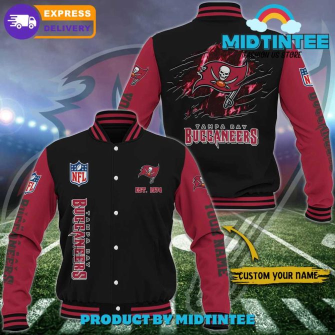 Customizable Tampa Bay Buccaneers Varsity Jacket – Personalized Nfl Fan Gear