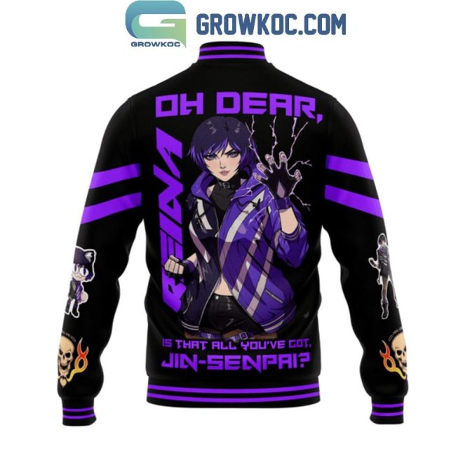 Anime Varsity Jacket - Purple & Black Tekken 8 Design, Unisex Streetwear - Image 3