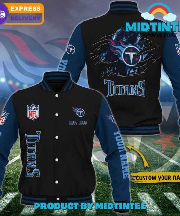 Custom Titans Nfl Varsity Jacket – Personalized Name, Fast Delivery
