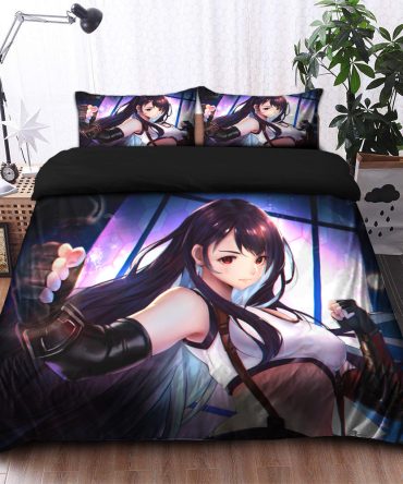 Tifa Lockhart Final Fantasy Bedding Set Duvet Cover And 2 Pillowcases