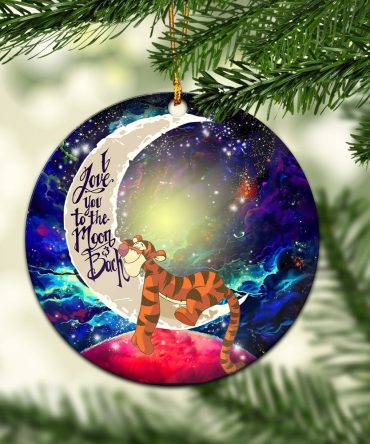 Tiger Winnie The Pooh Love You To The Moon Galaxy Ceramic Circle Ornament Perfect Gift For Christmas Holiday