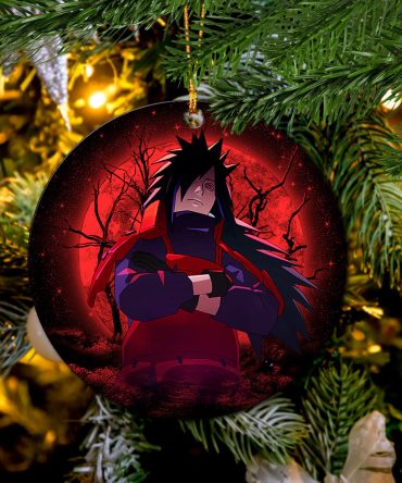 Uchiha Madara Moonlight Ceramic Circle Ornament Perfect Gift For Christmas Holiday
