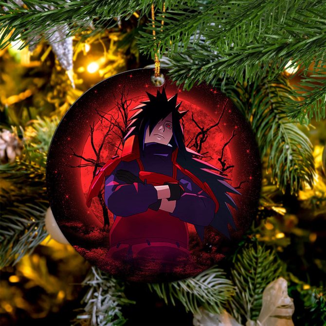 Uchiha Madara Moonlight Ceramic Circle Ornament Perfect Gift For Christmas Holiday