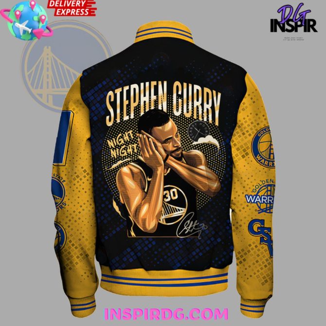 Nba Golden State Warriors Stephen Curry Bomber Jacket - Image 3