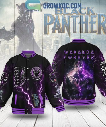 Black Panther Varsity Jacket - Wakanda Forever , Unisex Marvel Fan Apparel