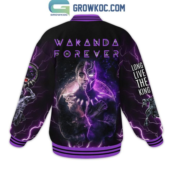Black Panther Varsity Jacket - Wakanda Forever , Unisex Marvel Fan Apparel - Image 3