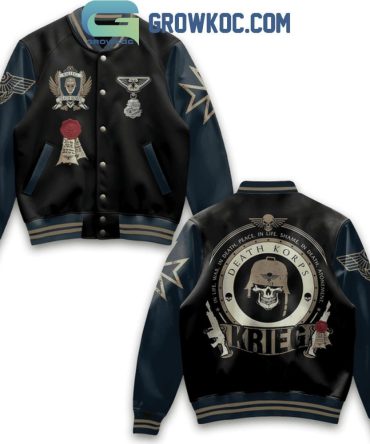 Men'S Premium Black Varsity Jacket With Unique Skull & Crest Design - Perfect For Casual & Streetwear Styles