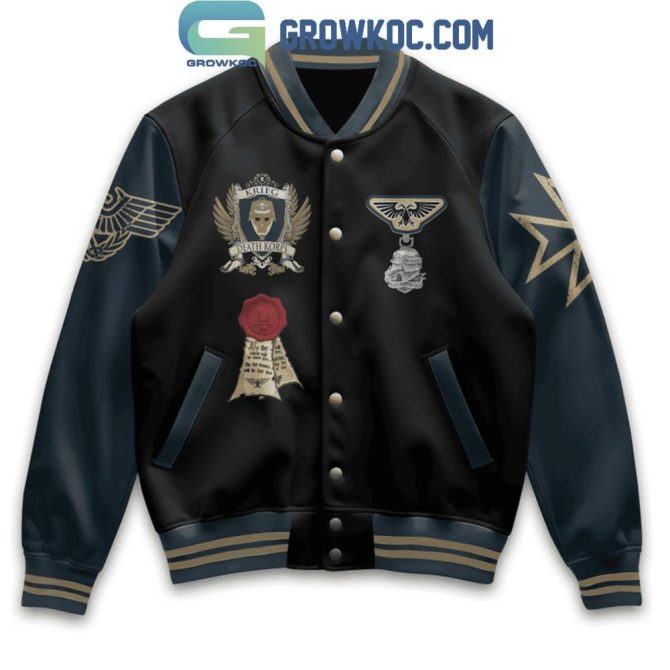Men'S Premium Black Varsity Jacket With Unique Skull & Crest Design - Perfect For Casual & Streetwear Styles - Image 2