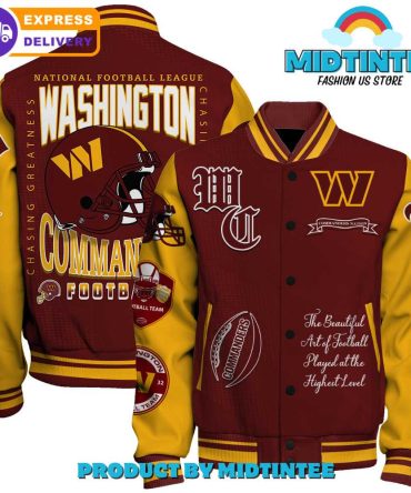 Washington Commanders Varsity Jacket - Nfl Fan Gear, Express Delivery Available
