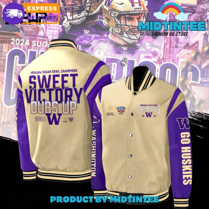 Celebrate 2024 Sugar Bowl Victory With Washington Huskies Champions Jacket – Limited Edition!