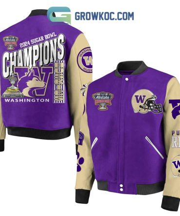 2024 Sugar Bowl Champions Jacket - Washington Huskies Varsity Bomber - Limited Edition