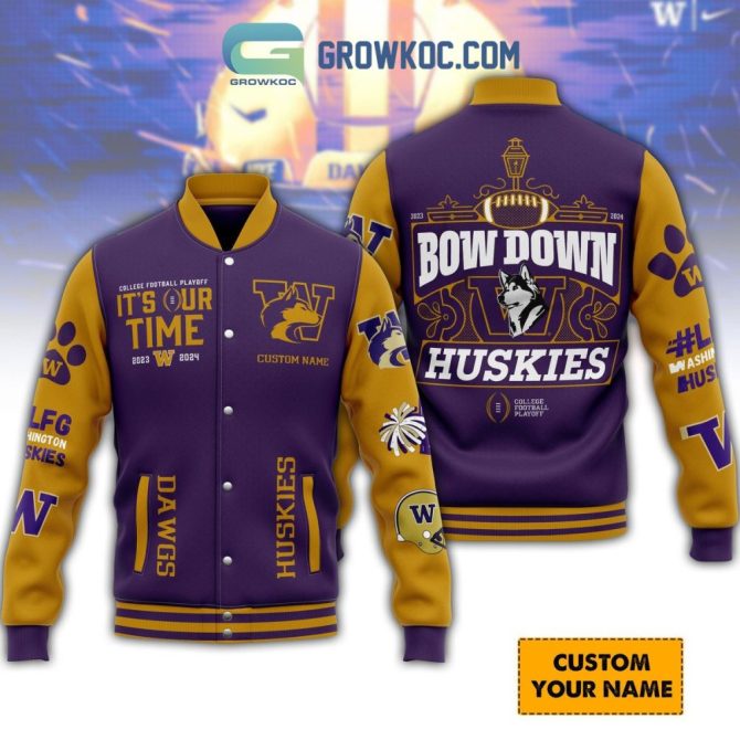 Customizable Uw Huskies Varsity Jacket - Show Your Pride In Style!