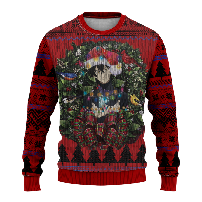 Festive Anime Christmas Sweater - Cozy Holiday Knitwear For Fans
