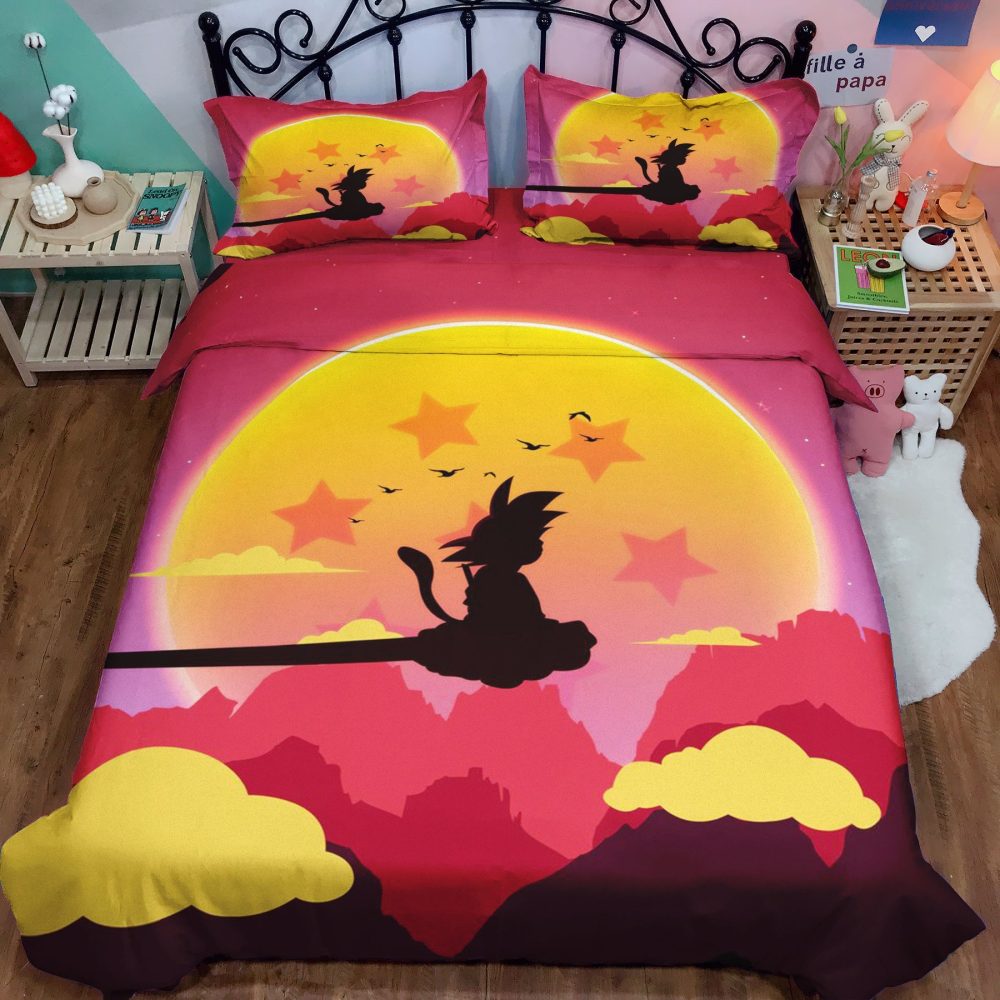 Goku Kid Cloud Bedding Set Duvet Cover And 2 Pillowcases - Image 2