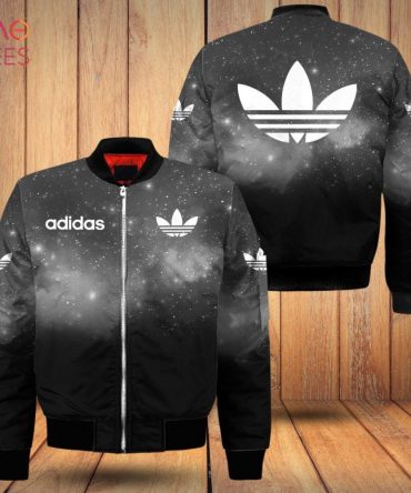 Galaxy Print Adidas Bomber Jacket - Trendy Streetwear With Iconic Trefoil Logo