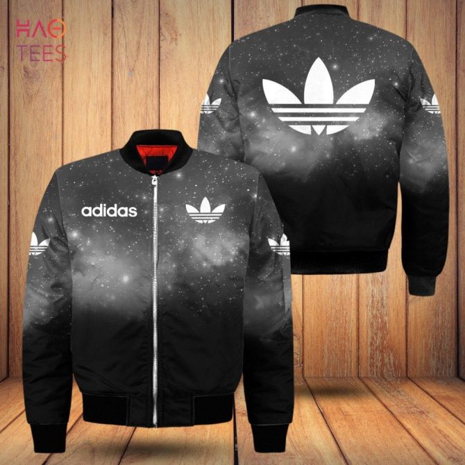 Galaxy Print Adidas Bomber Jacket - Trendy Streetwear With Iconic Trefoil Logo