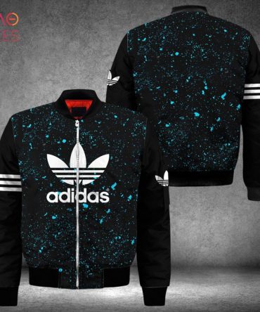 Stylish Black & Blue Splatter Bomber Jacket - Trendy Streetwear With Iconic Logo