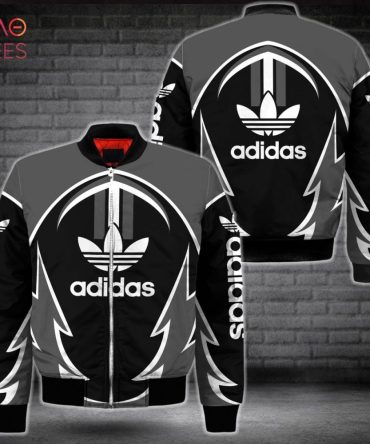 Stylish Black Adidas Bomber Jacket - Trendy Design, Unisex, Perfect For Casual Wear