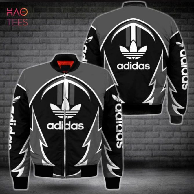 Stylish Black Adidas Bomber Jacket - Trendy Design, Unisex, Perfect For Casual Wear - Image 2