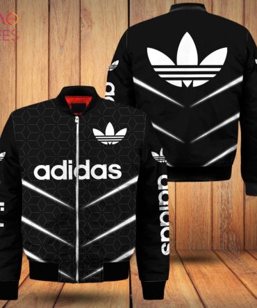 Stylish Adidas Black Bomber Jacket With Iconic Trefoil Logo - Unisex