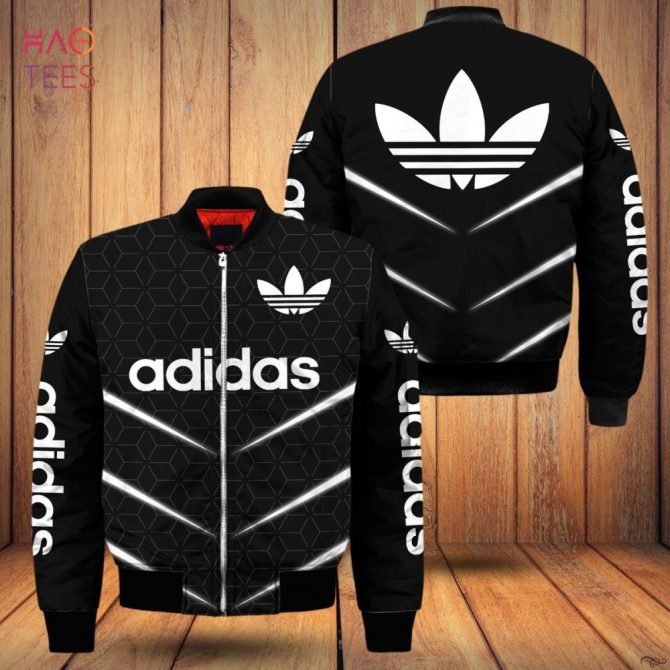 Stylish Adidas Black Bomber Jacket With Iconic Trefoil Logo - Unisex
