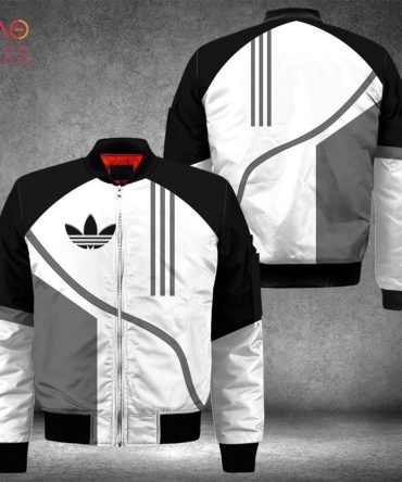 Stylish Retro Black & White Bomber Jacket - Men'S Casual Athletic Outerwear