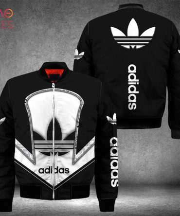 Stylish Black Adidas Bomber Jacket With Iconic Logo - Trendy Streetwear For Men & Women