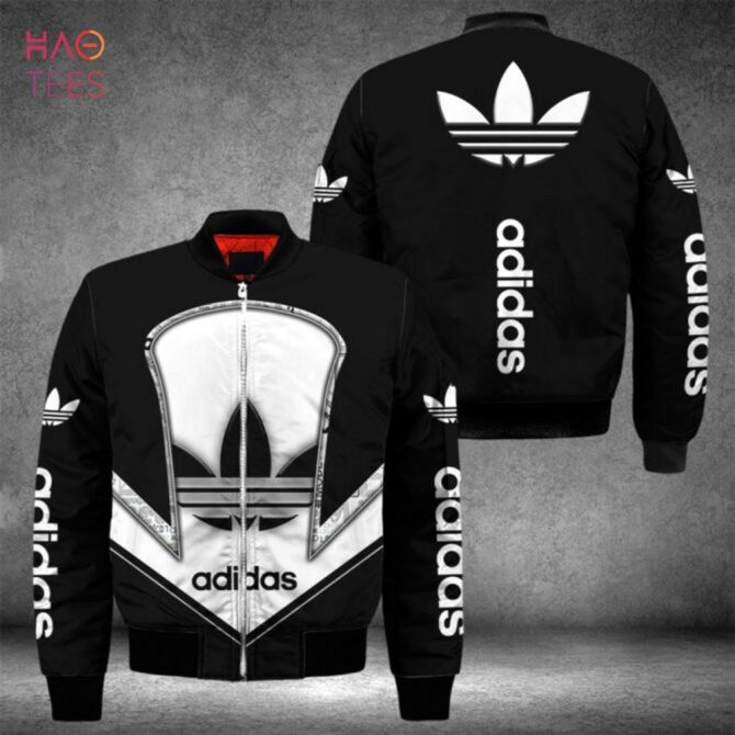 Stylish Black Adidas Bomber Jacket With Iconic Logo - Trendy Streetwear For Men & Women - Image 2