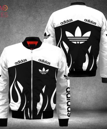 Stylish Black & White Flame Bomber Jacket - Trendy Streetwear With Bold Design