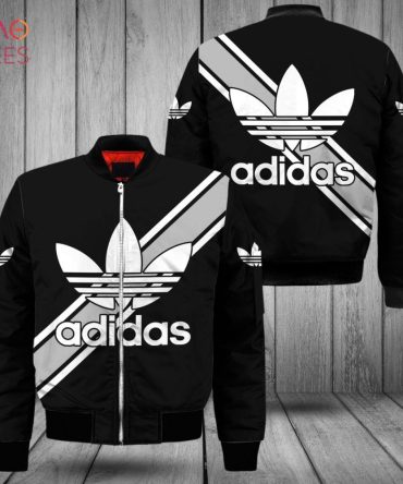 Stylish Black Adidas Bomber Jacket - Iconic Design, Comfy Fit, Perfect For Any Season
