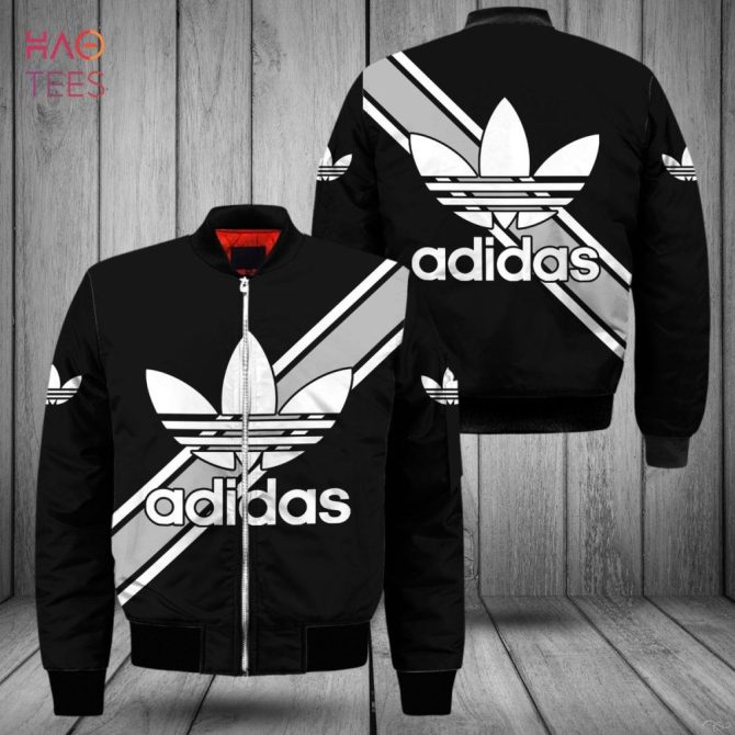 Stylish Black Adidas Bomber Jacket - Iconic Design, Comfy Fit, Perfect For Any Season