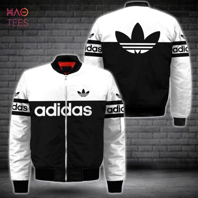 The Best Adidas Basic Color Black White Luxury Brand Bomber Jacket Limited Edition