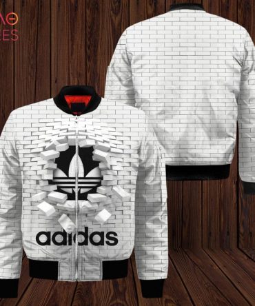 Stylish 3D Brick Wall Adidas Bomber Jacket – Unique Men'S Fashion Outerwear