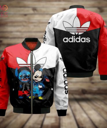 Adidas Disney Bomber Jacket - Stitch & Mickey Graphic Unisex Zip-Up Coat