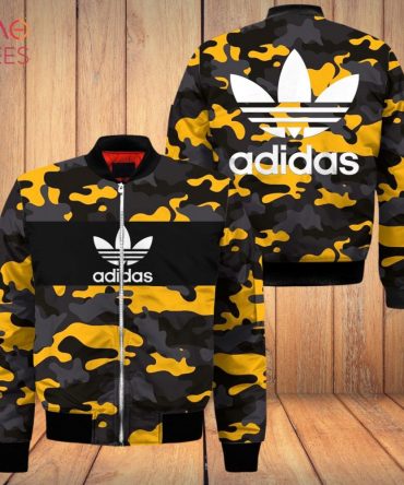 Trendy Camo Bomber Jacket - Stylish Yellow & Black Design For Men & Women