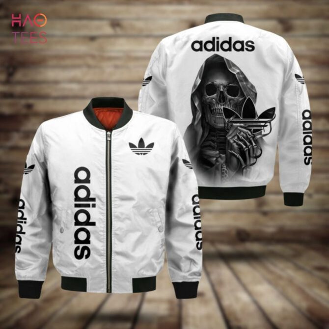 The Best Adidas Skull Printing 3D Luxury Brand Bomber Jacket Pod Design - Image 2