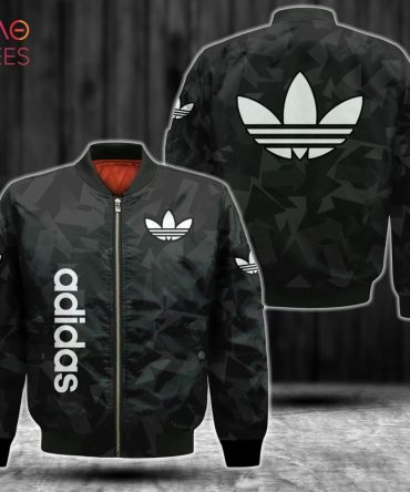 Stylish Black Adidas Bomber Jacket With Logo - Trendy & Comfortable Outerwear For Men & Women