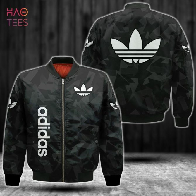 Stylish Black Adidas Bomber Jacket With Logo - Trendy & Comfortable Outerwear For Men & Women