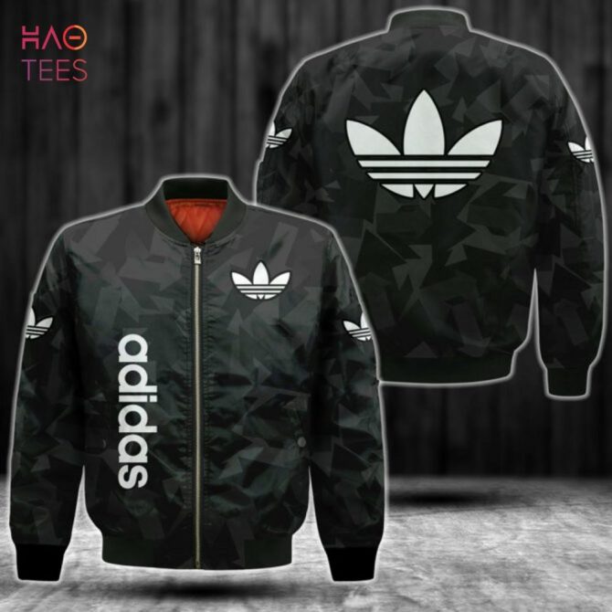 Stylish Black Adidas Bomber Jacket With Logo - Trendy & Comfortable Outerwear For Men & Women - Image 2